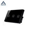 120 Type Three Way Sensor Touch Switch 110V-240V Crystal Glass Panel wall light Switch
