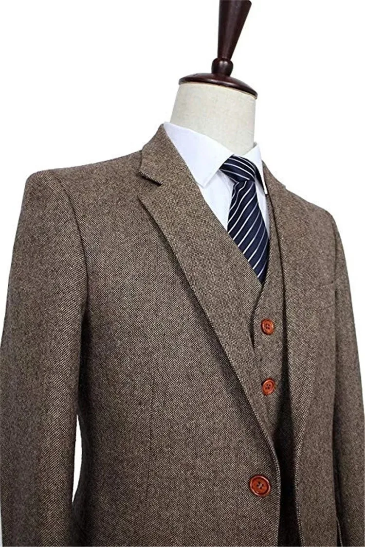 latest coat pant designs men tweed wool suits herringbone