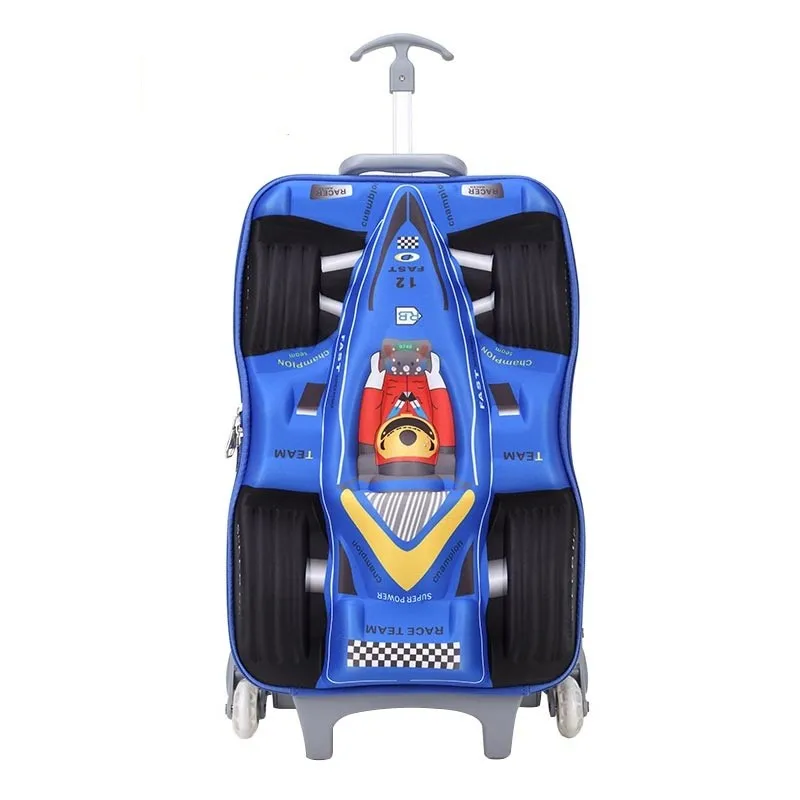 Lovely 3d cartoon printed car shaped children school bag wholesale