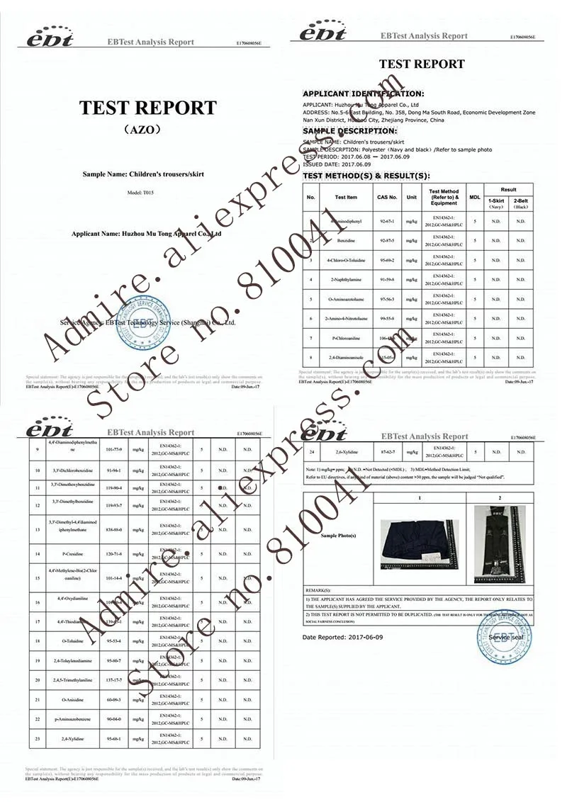 Pant azo free shuiyin