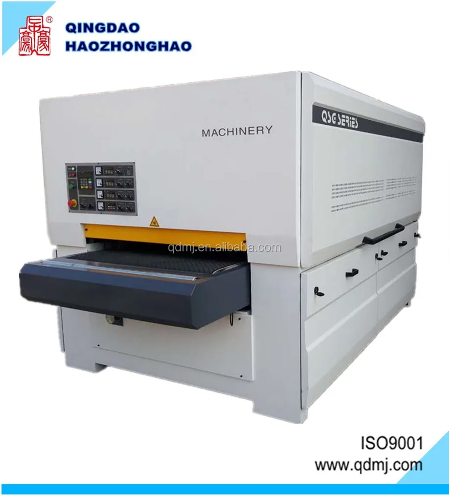 Woodworking Precise Calibrating wide belt sanding machine for wood panel