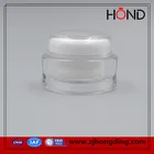 Acrylic oval shape cosmetic packaging jar for cream 15g, 30g, 50g