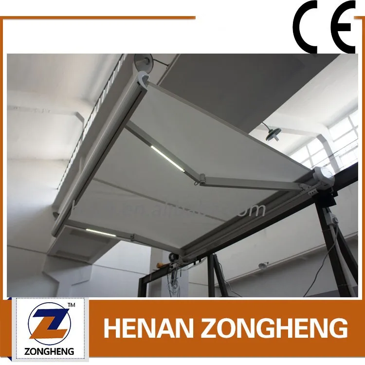 PU coated full cassette retractable awning