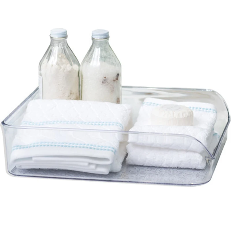 Clear Cheap Plastic Acrylic Bathroom Towel Storage Tray Buy Clear