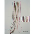 Wholesale customized silk knitting porcelain fashion bracelet beads braided bracelet