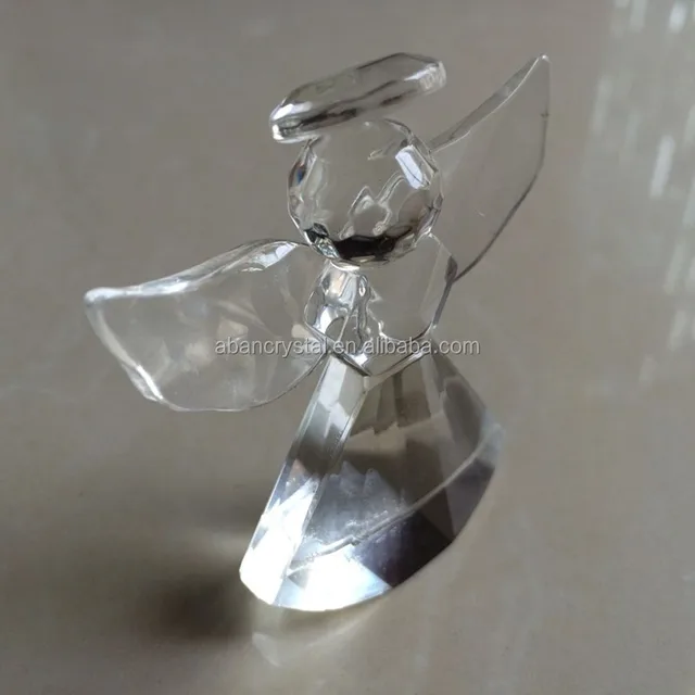 wholesale crystal glass angel for religious gift