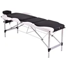 3 Section Portable Massage Table Aluminum Facial SPA Bed Tattoo w/Free Carry Case with Free Cover and Carrier Bag