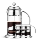 New Products Custom Logo OEM Service 1000ml Borosilicate Glass SS304 Stainless Steel Filter French Coffee Press