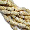 Factory sell hand carved cattle bone bead natural tube engraved beads
