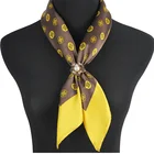 New Fashion Screen Printing 90X90CM Hand-rolled Lady's Silk Large Square Scarf