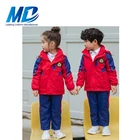 Good Quality New Design Red Cotton School Uniform Tracksuit For Primary/Middle School Children