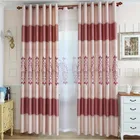 Embroidery Jacquard curtain fabric ready made curtain window curtain