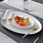 P&T Royal Ware Good Quality White Dinnerware Wholesale Dinner Oval Ceramic Plate