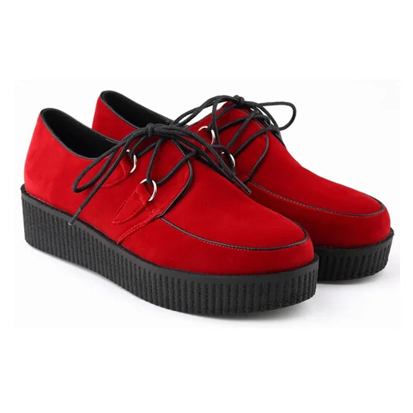 Big Size 35-42 Creepers Platform Shoes 2015 Brand Women Flats Shoes Lace-up Creepers Shoes Sapatos femininos Sapatilha DX2196