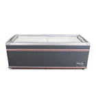 Commercial horizontal cold food chest island display refrigerator freezer for supermarket