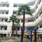 Artificial outdoor palm tree plants, fiber glass palm trees