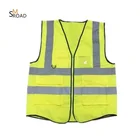 CUSTOMIZED EN20471 safety clothing Hi Vis printed logo free construction nylon polyester vest reflective vest