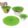 4pcs Lily Pad Silicone Lid Suction Lids Food Saver Container Covers with ergonomic Handle