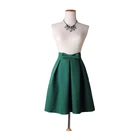 Washable Green skirt for Office Lady wear high waist spring autumn skirt