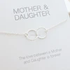 Mother Daughter meaningful pendant necklace Entwined Eternity Circle Ring Necklace Light Hearted Connected Circle Necklace