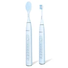 Combine face cleaning and teeth brushing sonic electric toothbrush
