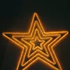 Manufacturer LED warm white Star motif light with steel frame supermarket use