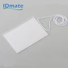 Plastic waterproof vertical pouch badge card holder with resealable top