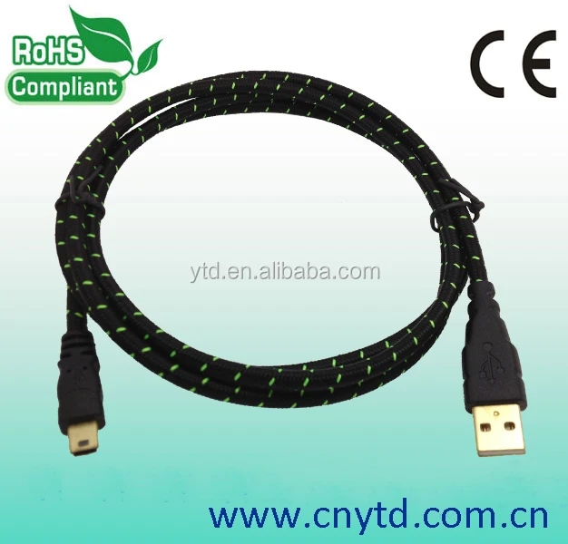 wholesale gold plated round shape mini usb 2.0 cable - ANKUX.COM