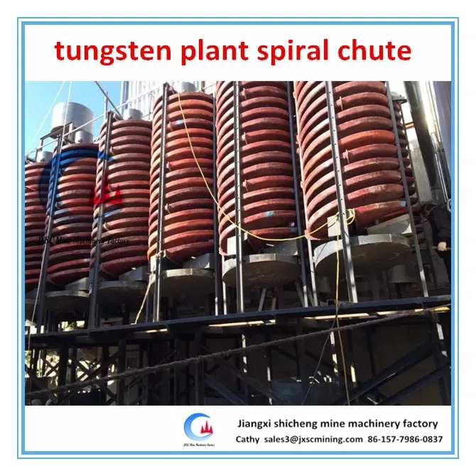 scheelite ore beneficiation plant spiral chute concentrator