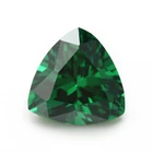 triangle shape trillion cut green cz stone cubic zirconia