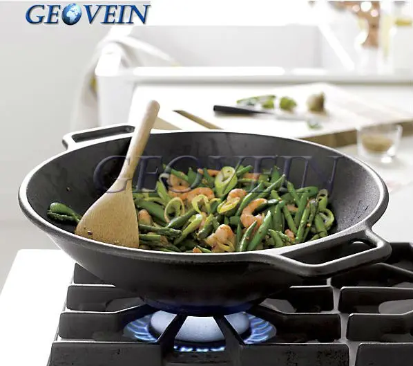 Chinese Flat Bottom Cast Iron Big Wok