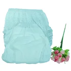 Pink Printed Composite Film PP Tape Medical Grade Adult Women Nappy Pull Up Diaper Plastic Pants for Ethiopia Women