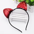Wholesale high quality party accessories cat ear sequin headband for kids