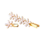 ts00263 New Fashion Wedding Bridal Gold Pearl Flower Hair Jewelry Accessory for Little Girls