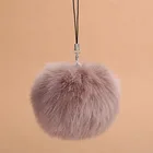 Fuzzy Fur Ball Keyring Faux Fox Fur Ball Key Chains for Bags Women