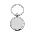 Zinc alloy sublimation blank round metal keychain