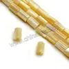 Reasonable Price Decorative Shell Beads, Mother of Pearl, Beige, Tube Pearl Beads