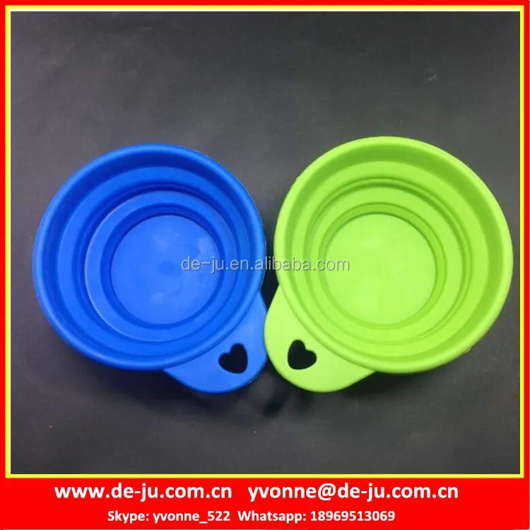 Easy Taking Folding Travel Pet Silicone Bowl