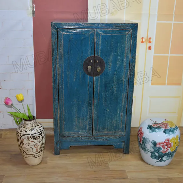 Reproduction colorful cabinet antique chinese furniture in living room