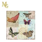 Wholesale Square Frameless Handmade Butterfly Art Oil Paintings On Canvas