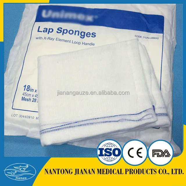 x-ray detectable lap sponge gauze laparotomy sponges lap pad