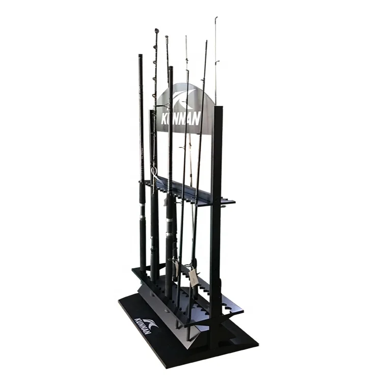 shop retail double sided metal fishing reel lure display stand,fishing