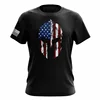 American Flag Man T-Shirt USA Blue Line Skull 3D Printing Tees Shirt Short Sleeve Blouse Tops