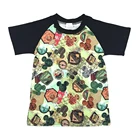 Wholesale cheap kids raglan sleeves t-shirt cute children summer clothing fashion shirt