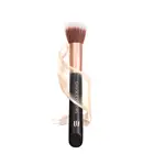 High Quality Face Powder Cosmetic Makeup With Synthetic Hair Duo Fiber Flat Mineral Brush