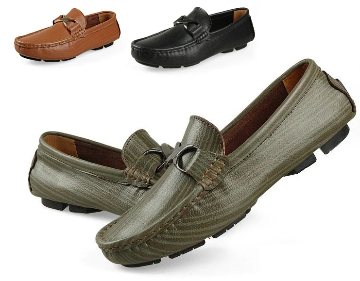 2015 Hot Sale Loafers Mocassin Mens Genuine Moccasins Breathable Buckle Driving Shoes Loafer 3 Colors Xx120 Sapatos Masculinos