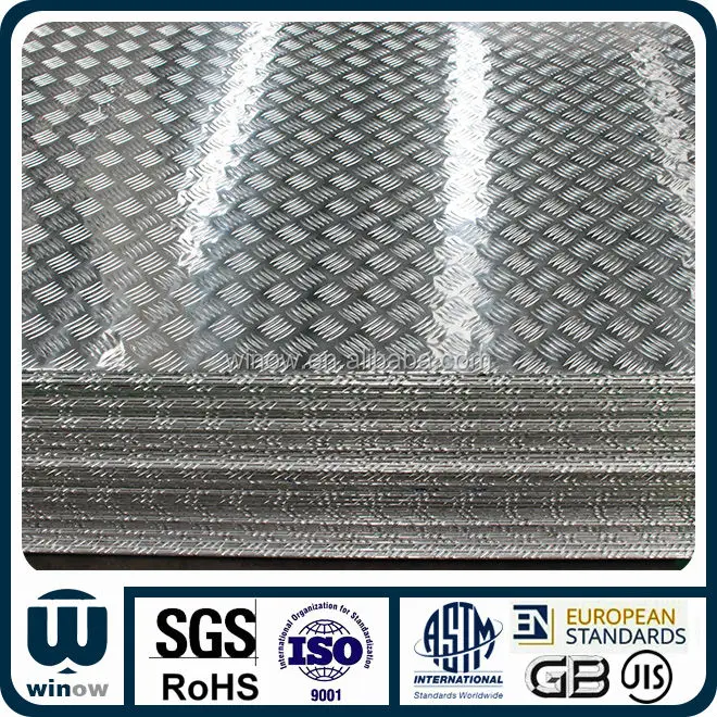 Lamiera In Alluminio Mandorlata 1050A - 100x1000mm - Spessore 2+1.5mm - Made In Italy