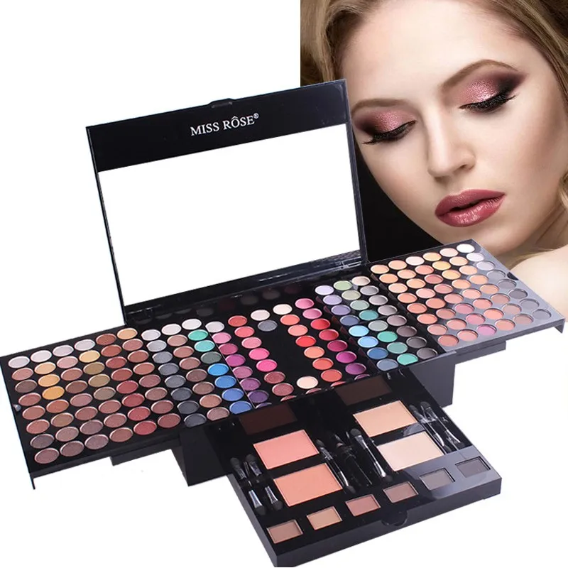 miss rose makeup set blush powders eyebrow with brush eyeliner