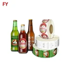 Hot selling hotsell self-adhesive beer bottles paper roll sticker/label