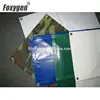 1000D Waterproof and Fireproof PVC coated polyester canvas tarpaulin with brass eyelets
